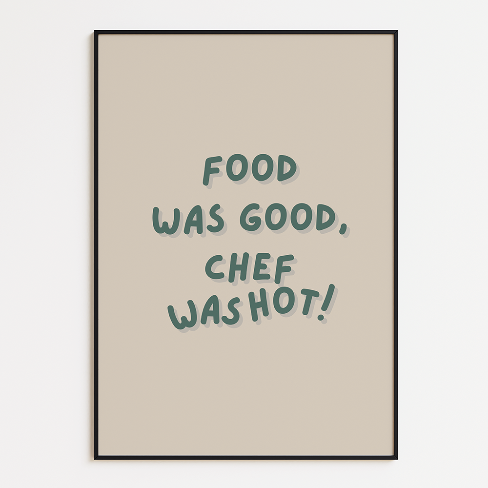 Food was good, chef is hot