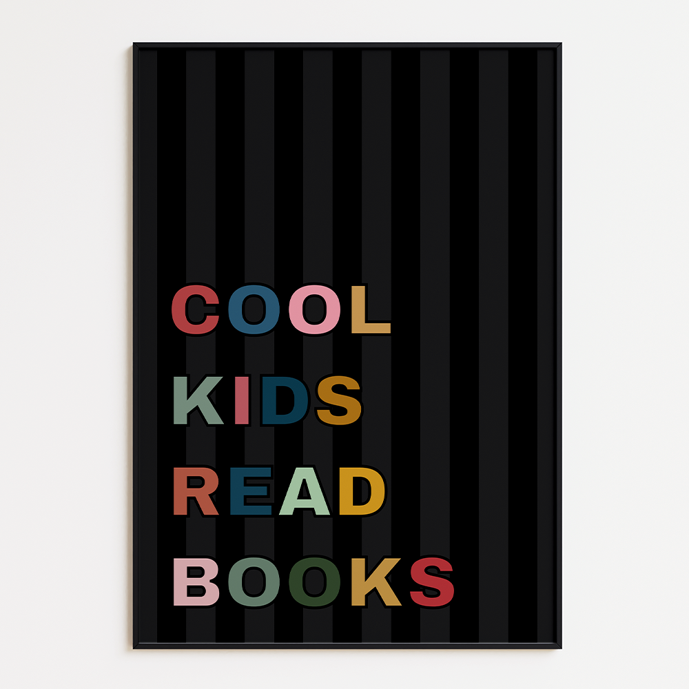 Cool kids read books poster
