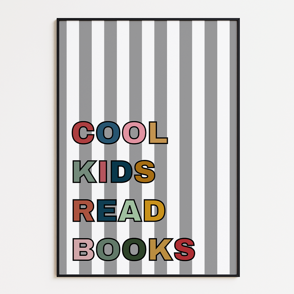 Cool kids read books poster