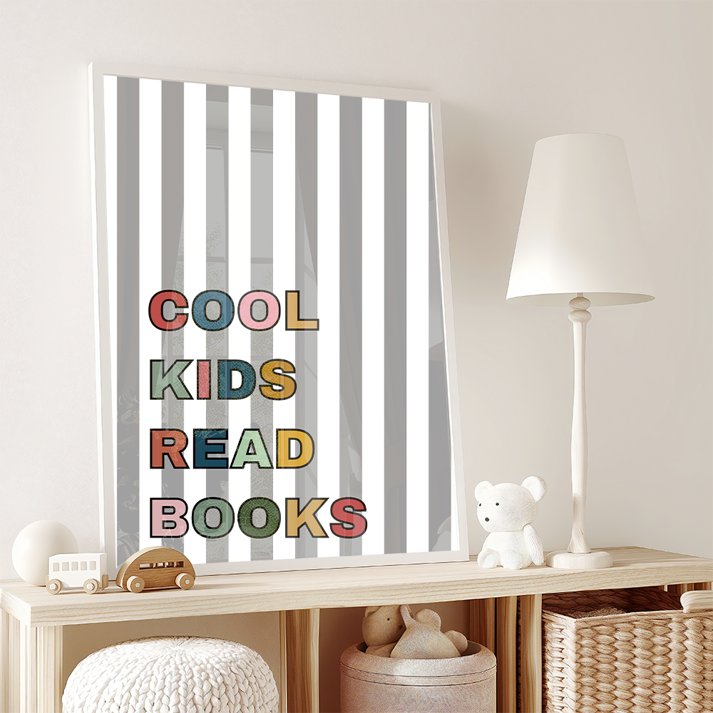 Cool kids read books poster