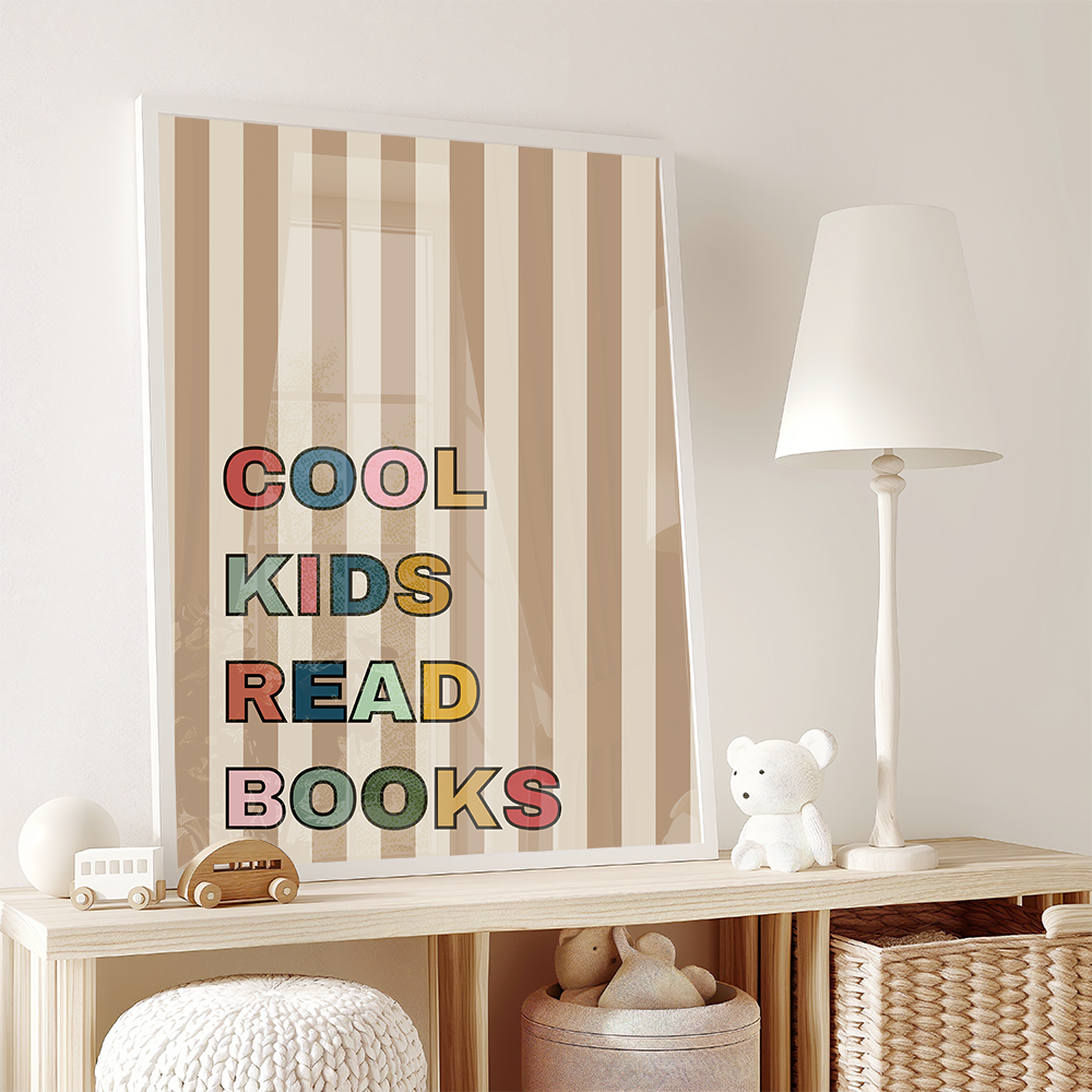 Cool kids read books poster