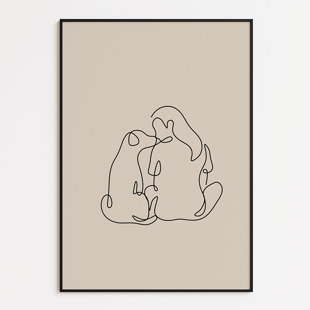 Vrouw & hond - lijnen