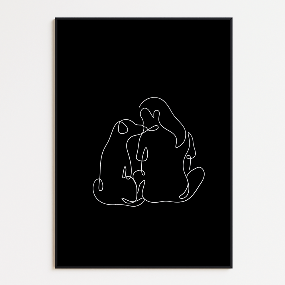 Vrouw & hond - lijnen