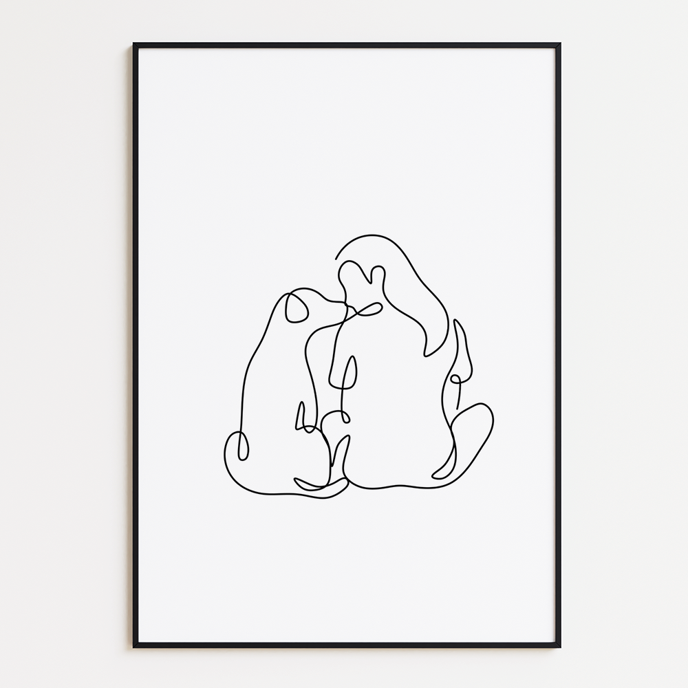 Vrouw & hond - lijnen