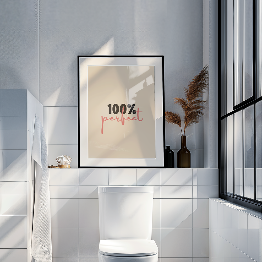 100% Perfect Tekst Poster