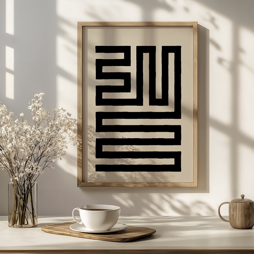 Poster met lijnen