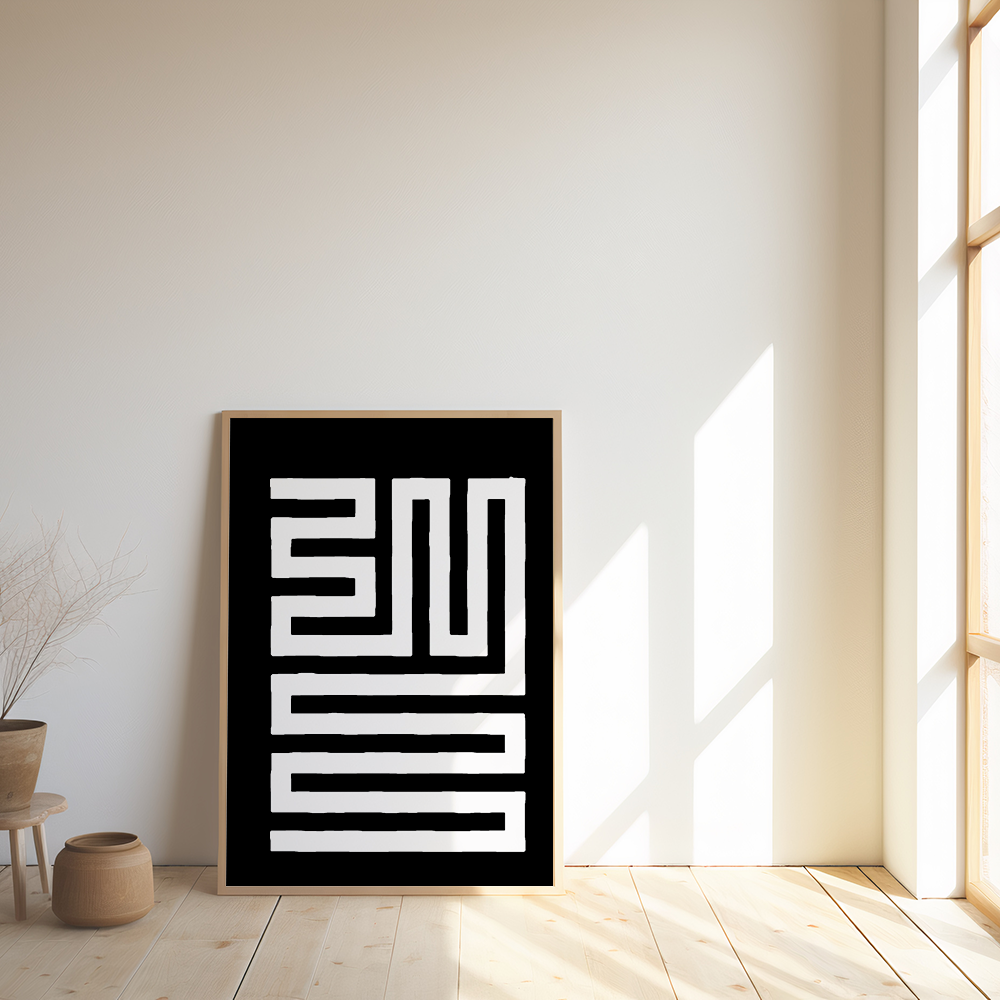 Poster met lijnen