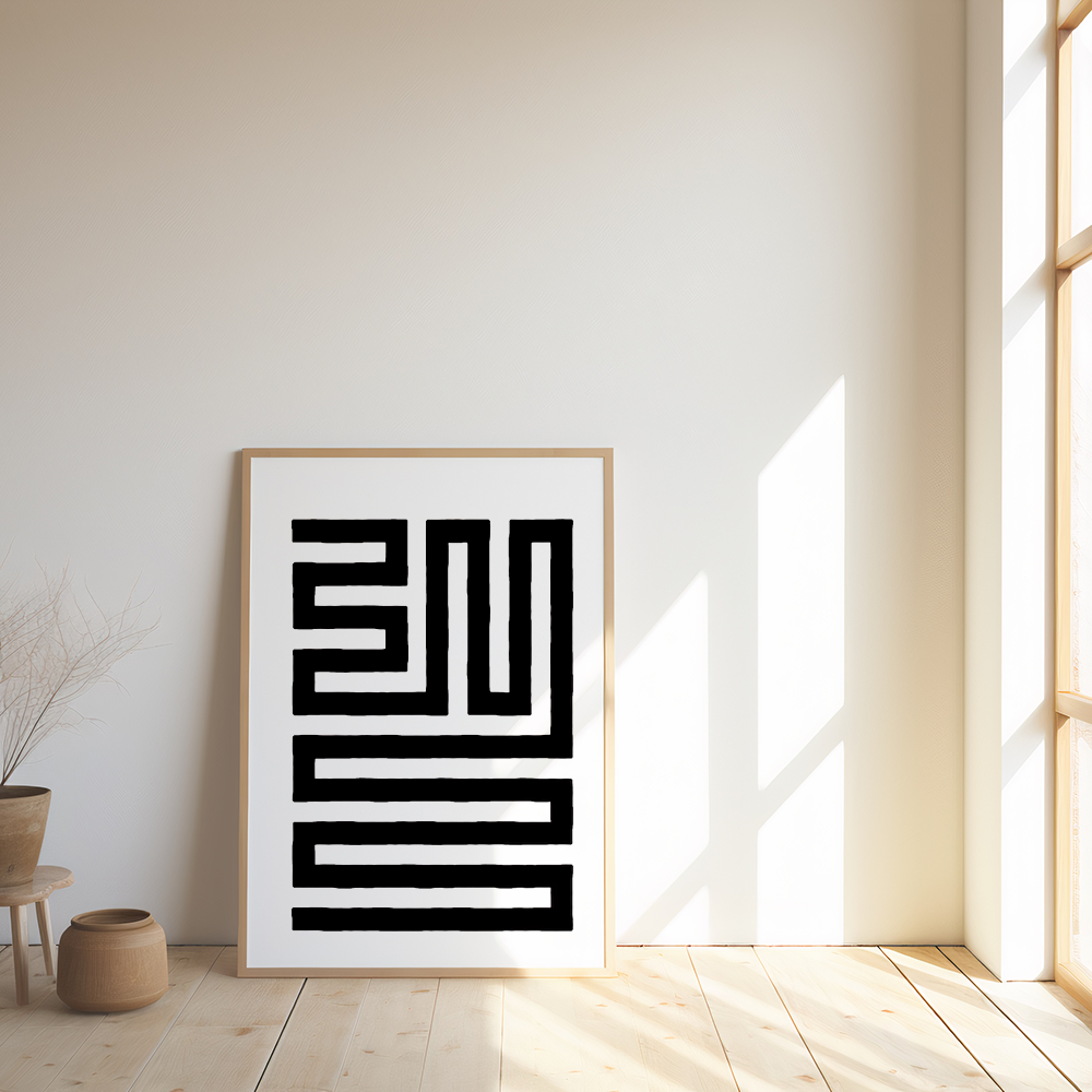 Poster met lijnen