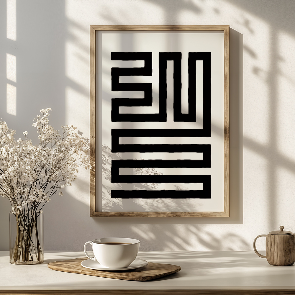 Poster met lijnen