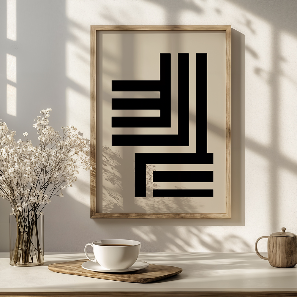 Poster met lijnen