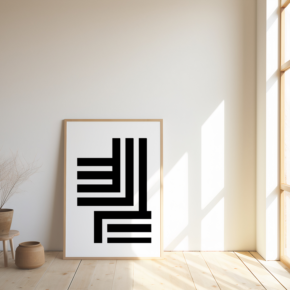 Poster met lijnen