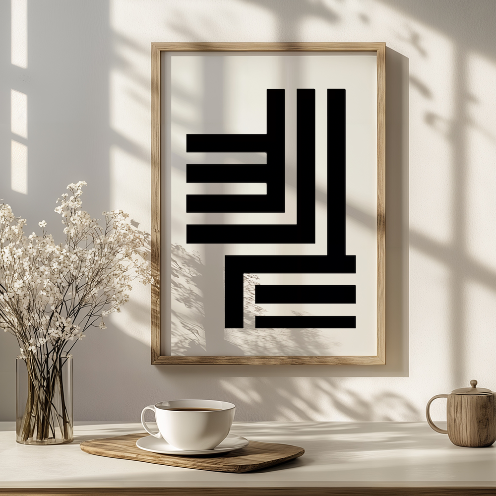 Poster met lijnen