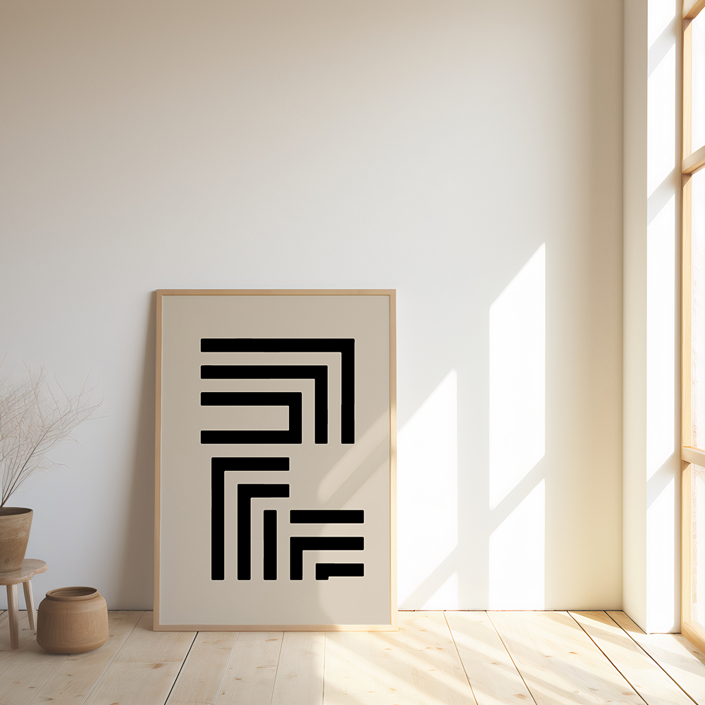 Poster met lijnen