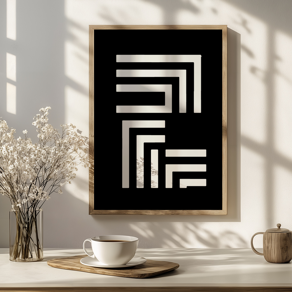 Poster met lijnen