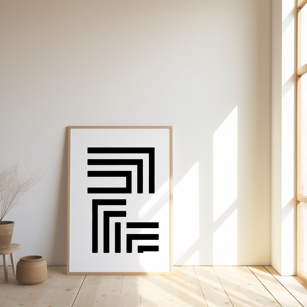 Poster met lijnen