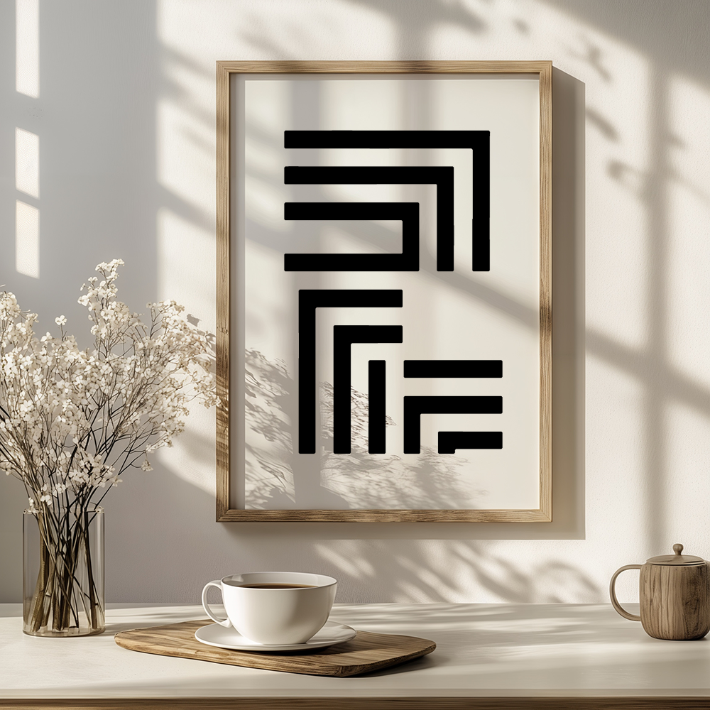 Poster met lijnen