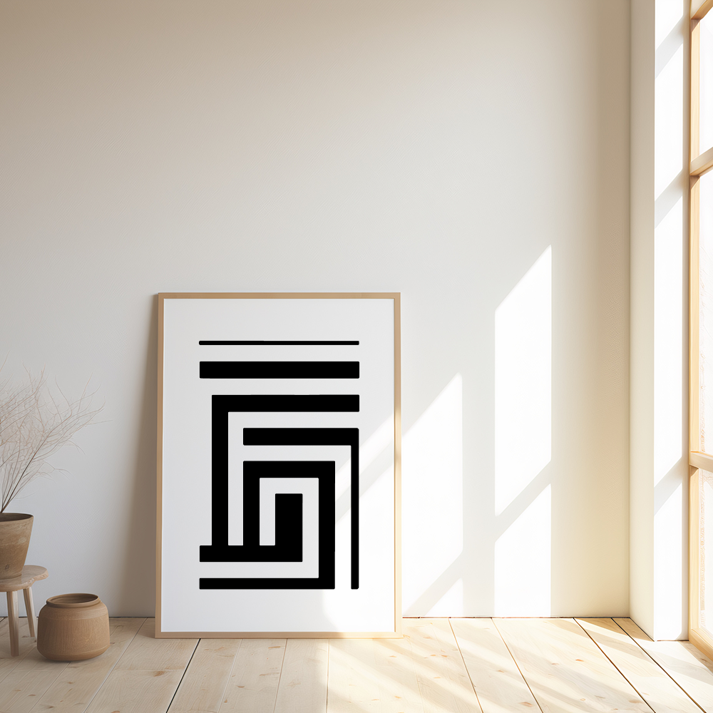 Poster met lijnen
