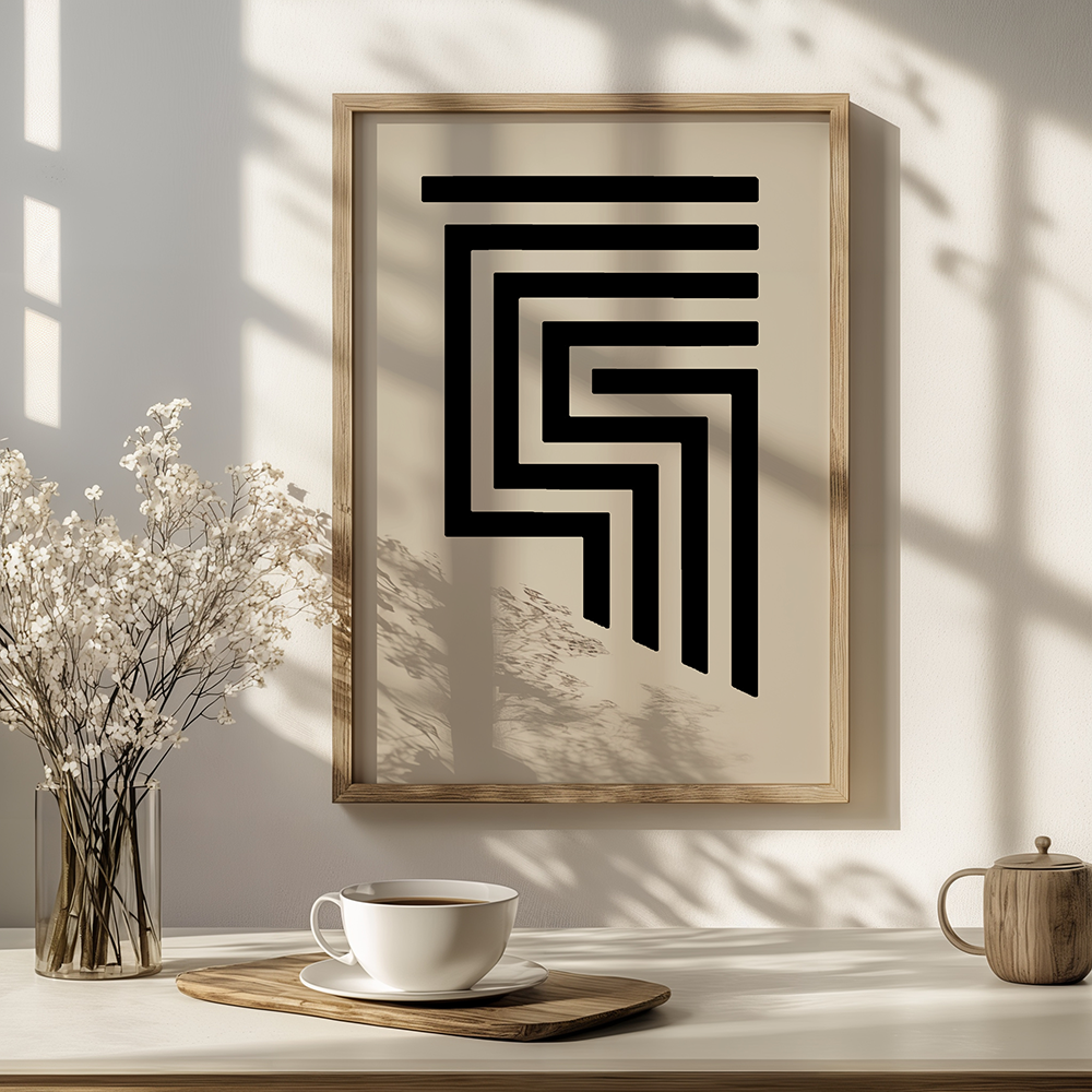 Poster met lijnen