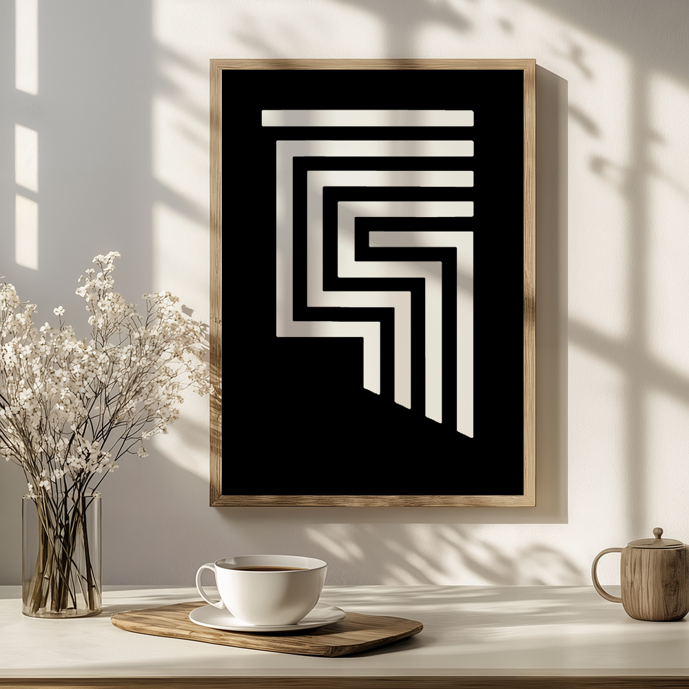 Poster met lijnen