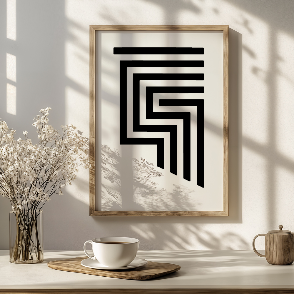 Poster met lijnen