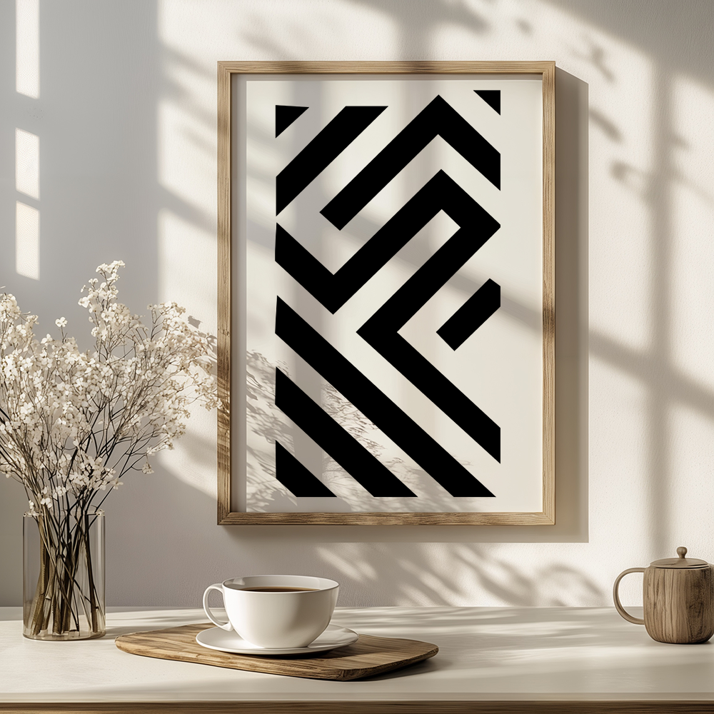 Poster met lijnen