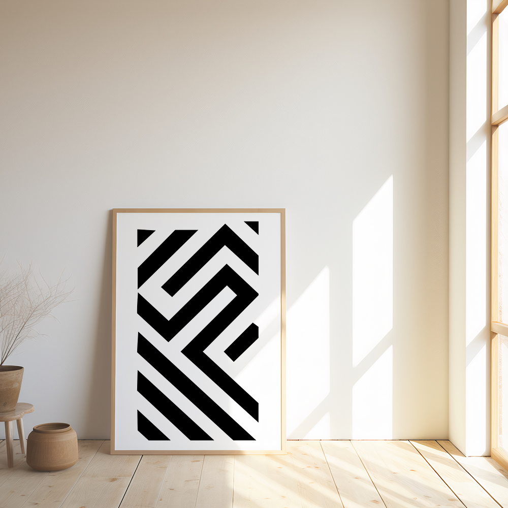 Poster met lijnen