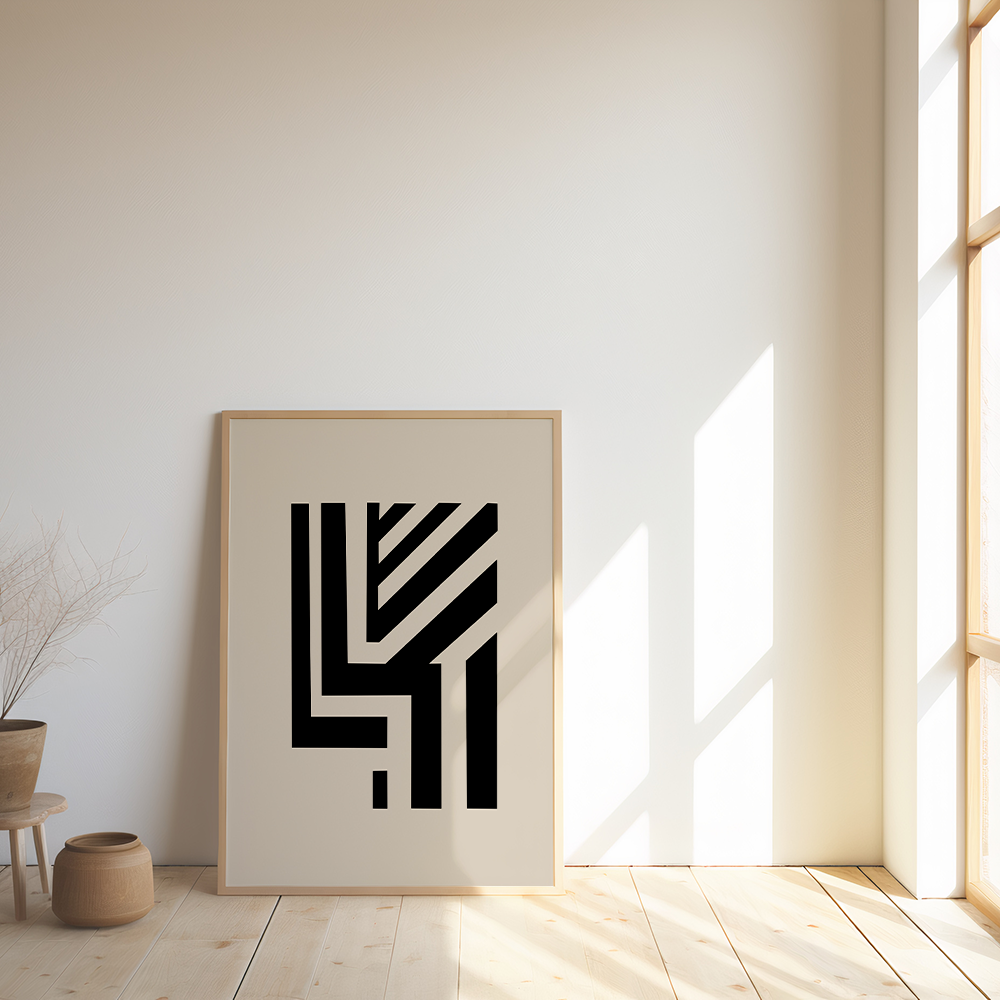 Poster met lijnen