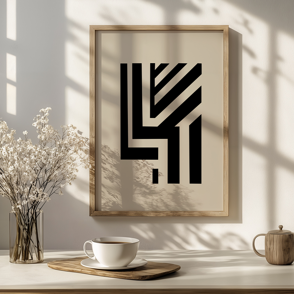 Poster met lijnen