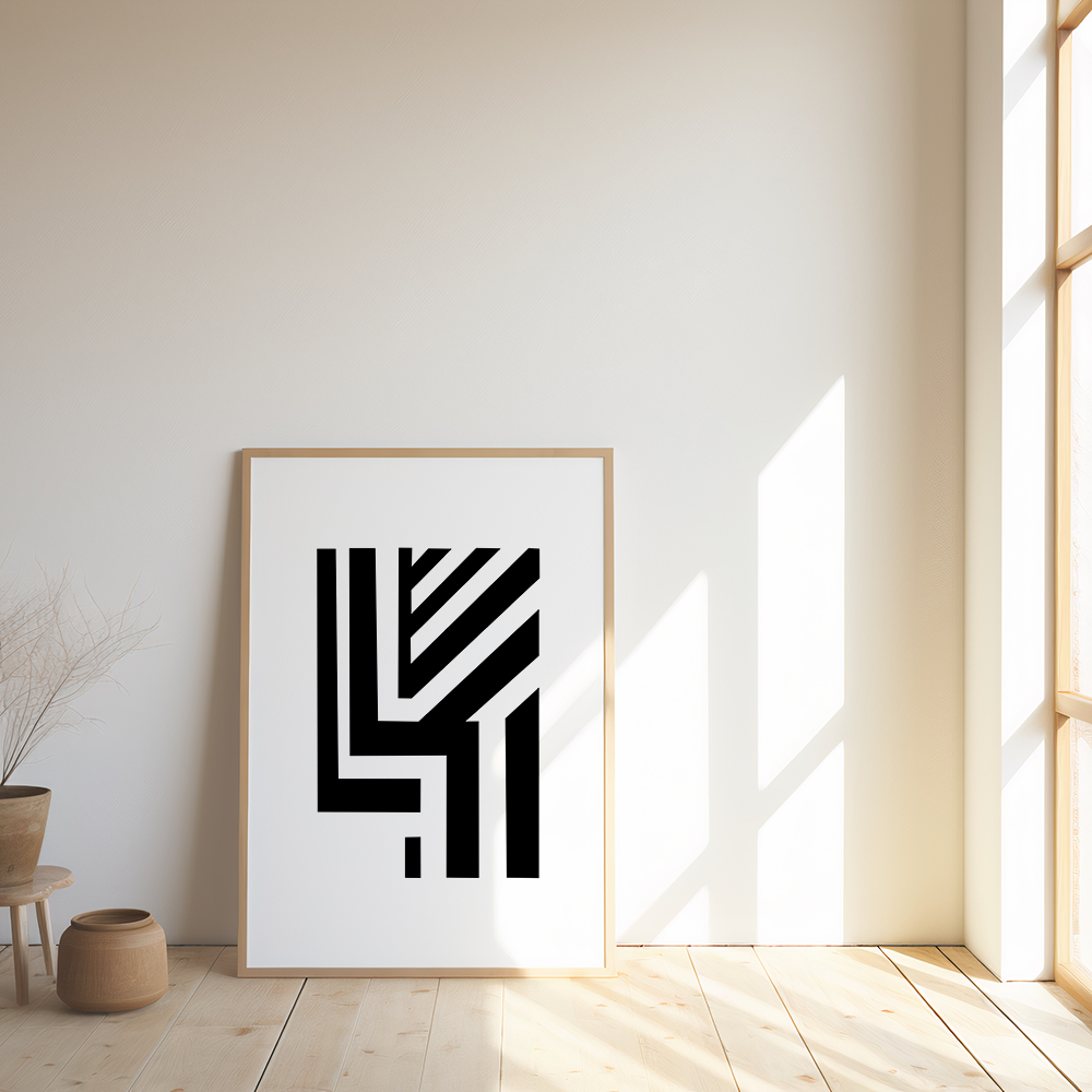 Poster met lijnen