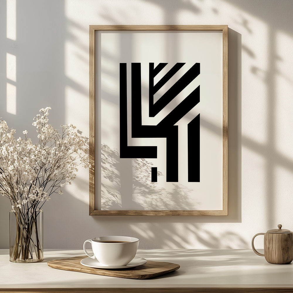 Poster met lijnen