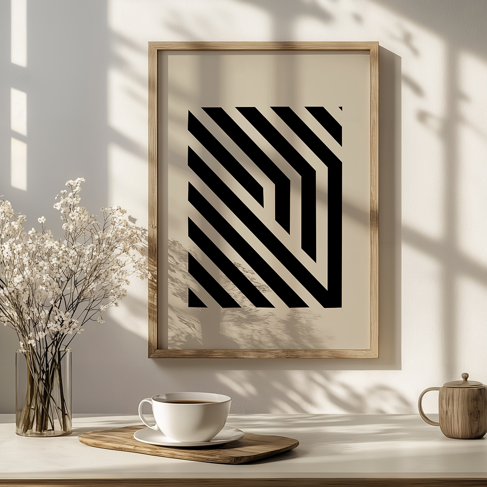 Poster met lijnen