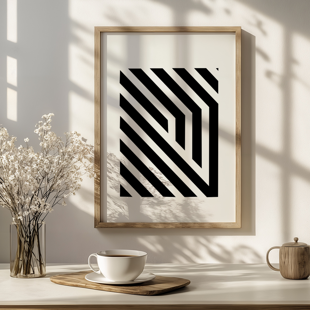 Poster met lijnen