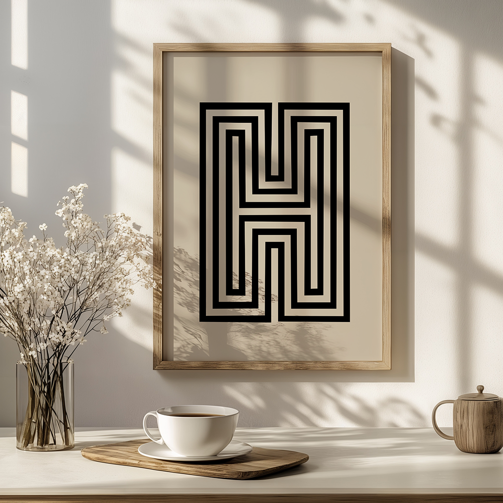 Poster met lijnen
