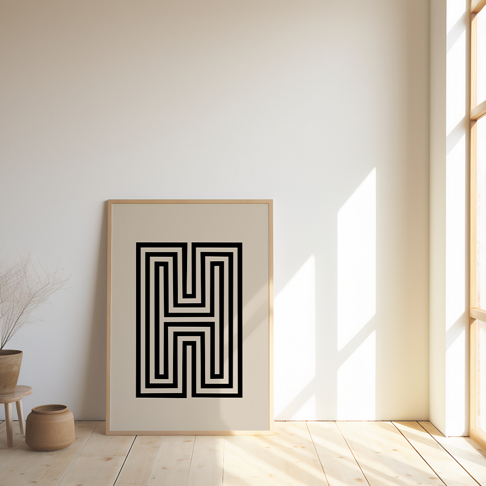 Poster met lijnen