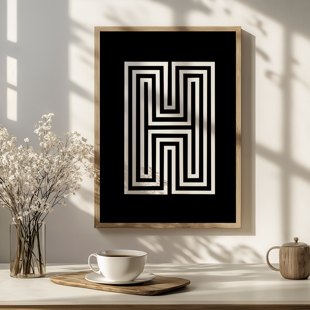 Poster met lijnen