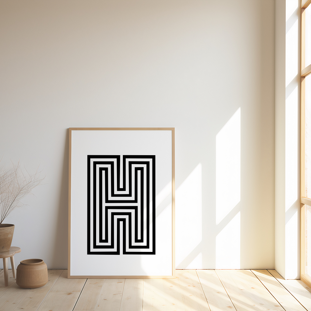 Poster met lijnen