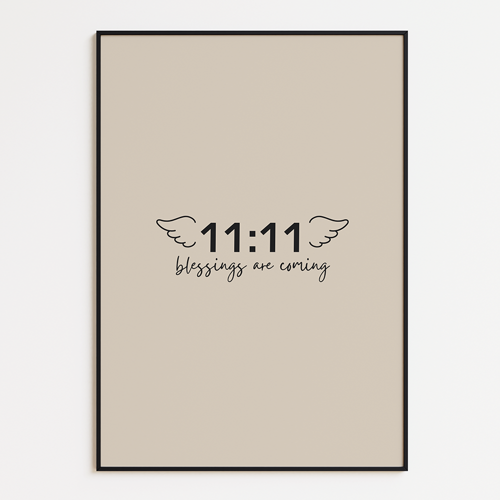 Poster 11:11 blessings are coming