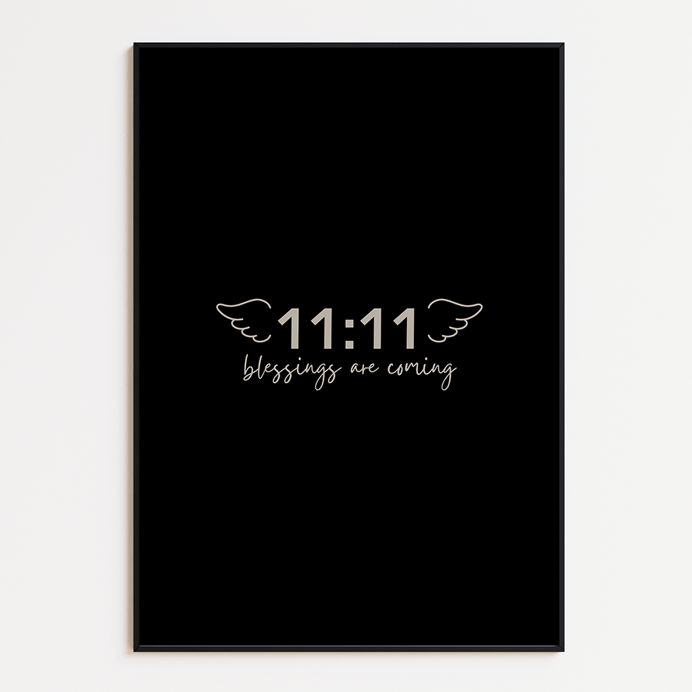 Poster 11:11 blessings are coming