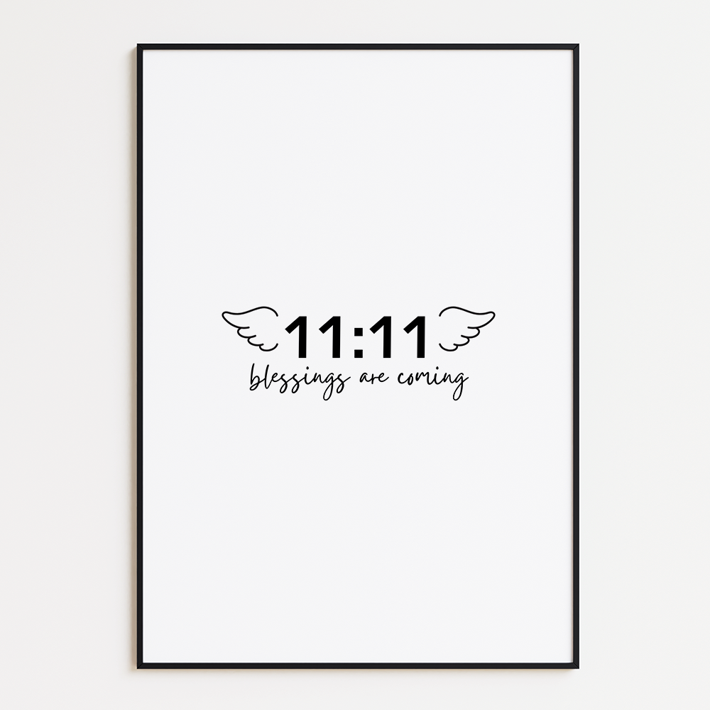 Poster 11:11 blessings are coming