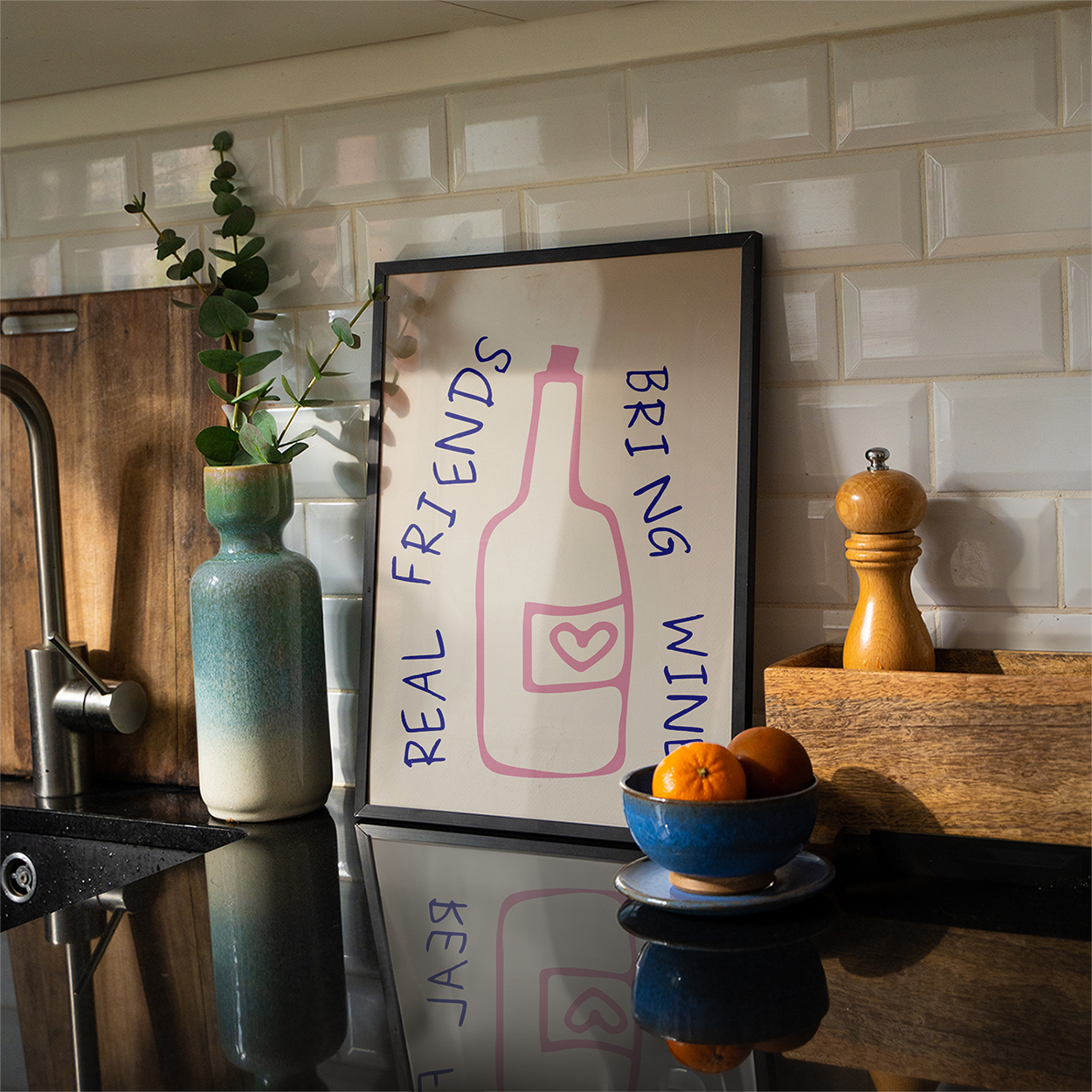 Poster Real Friends Bring Wine