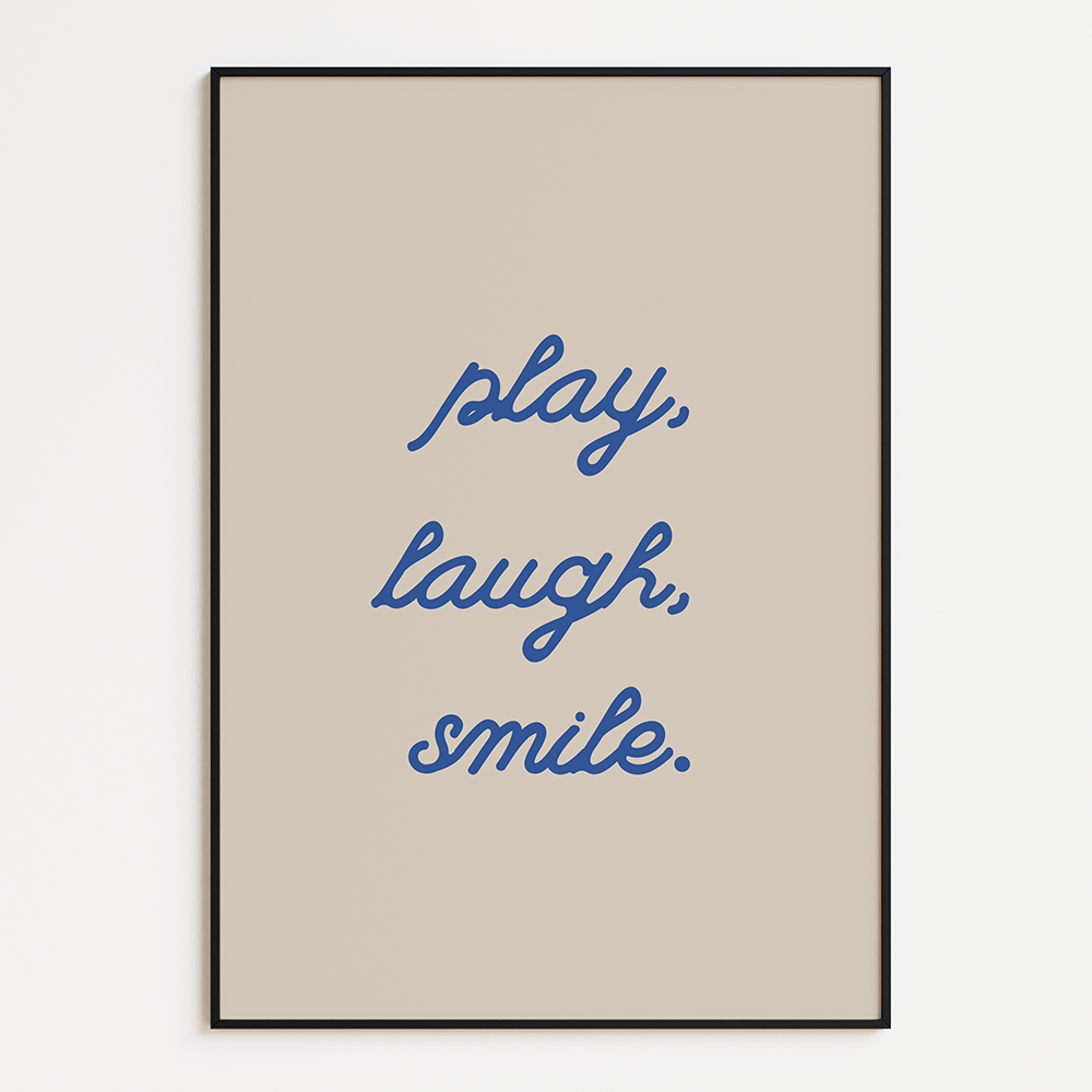 Poster Play, Laugh, Smile