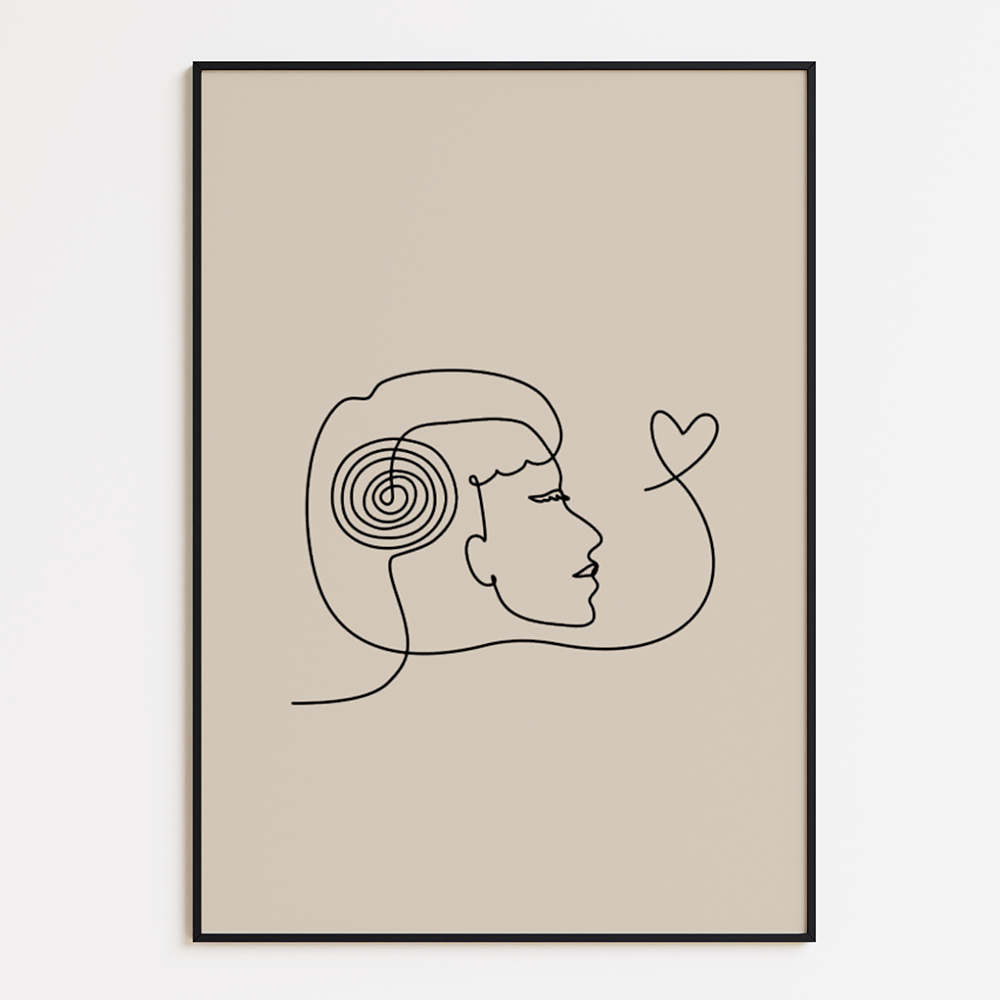 Poster Lijnen - Muziek Zit in Je Hart