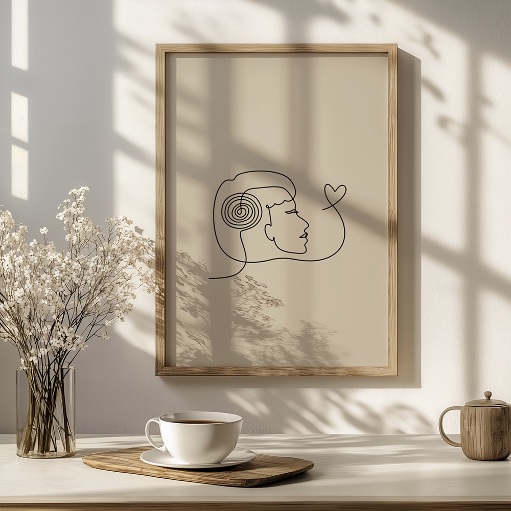 Poster Lijnen - Muziek Zit in Je Hart