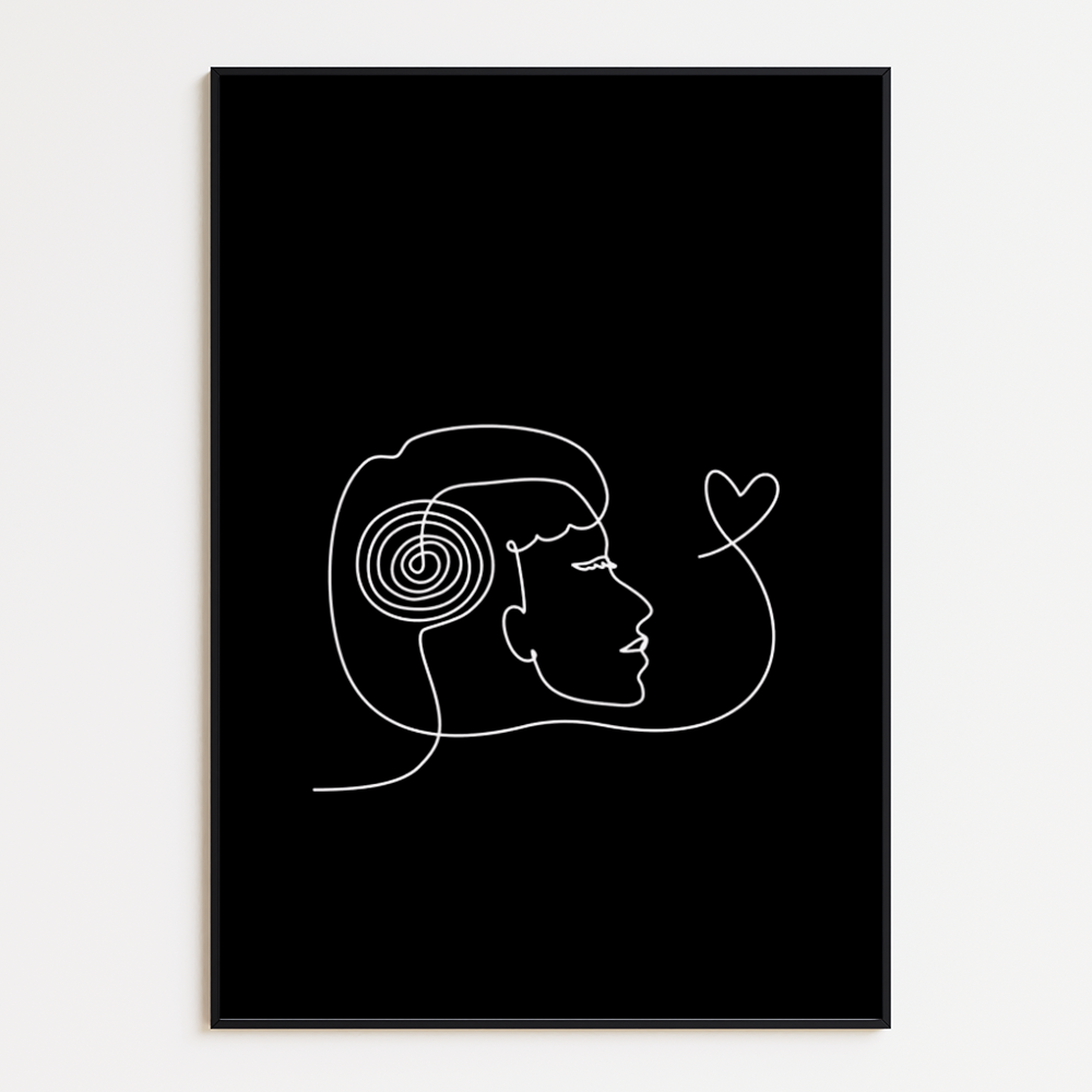Poster Lijnen - Muziek Zit in Je Hart