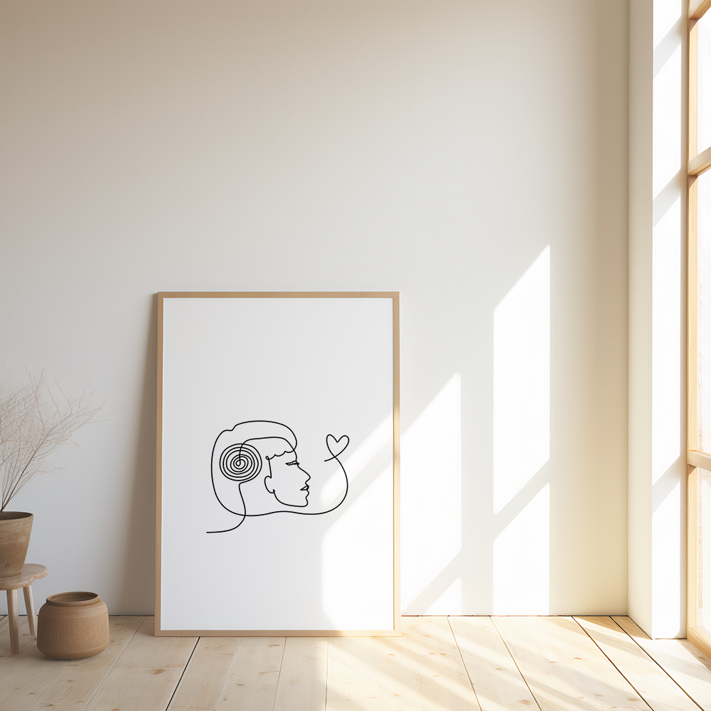 Poster Lijnen - Muziek Zit in Je Hart