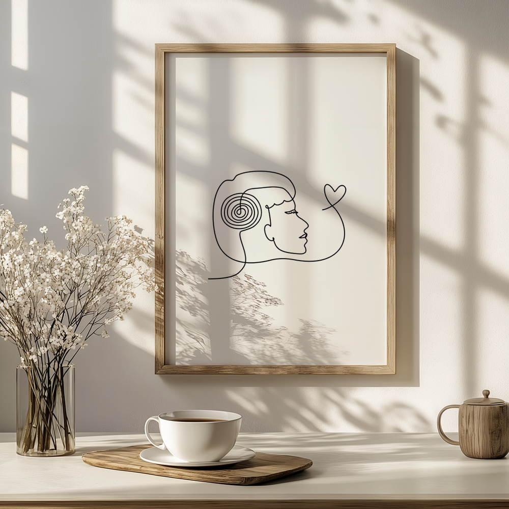 Poster Lijnen - Muziek Zit in Je Hart