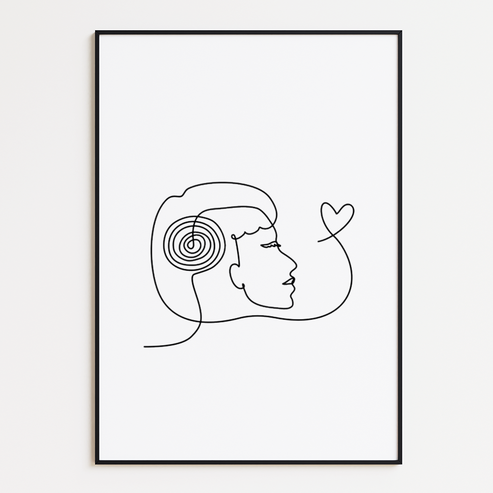 Poster Lijnen - Muziek Zit in Je Hart