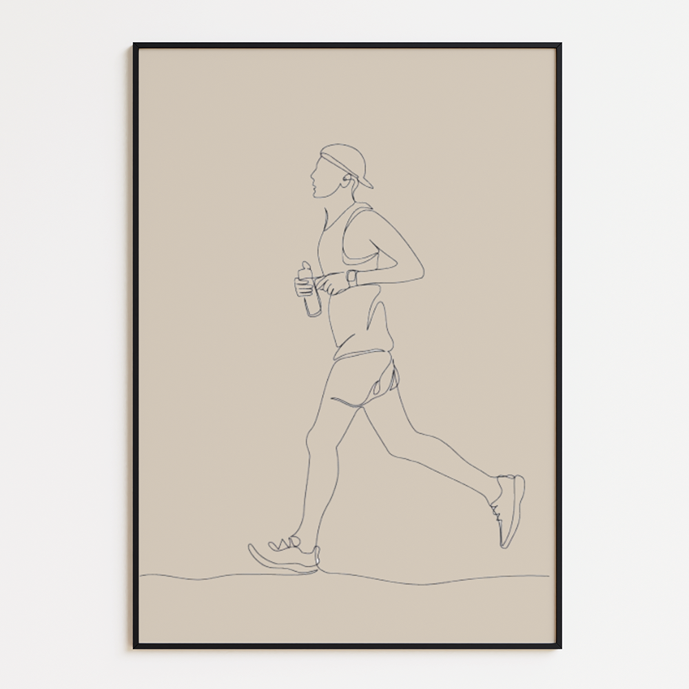 Lijnen - Man die aan het Joggen is