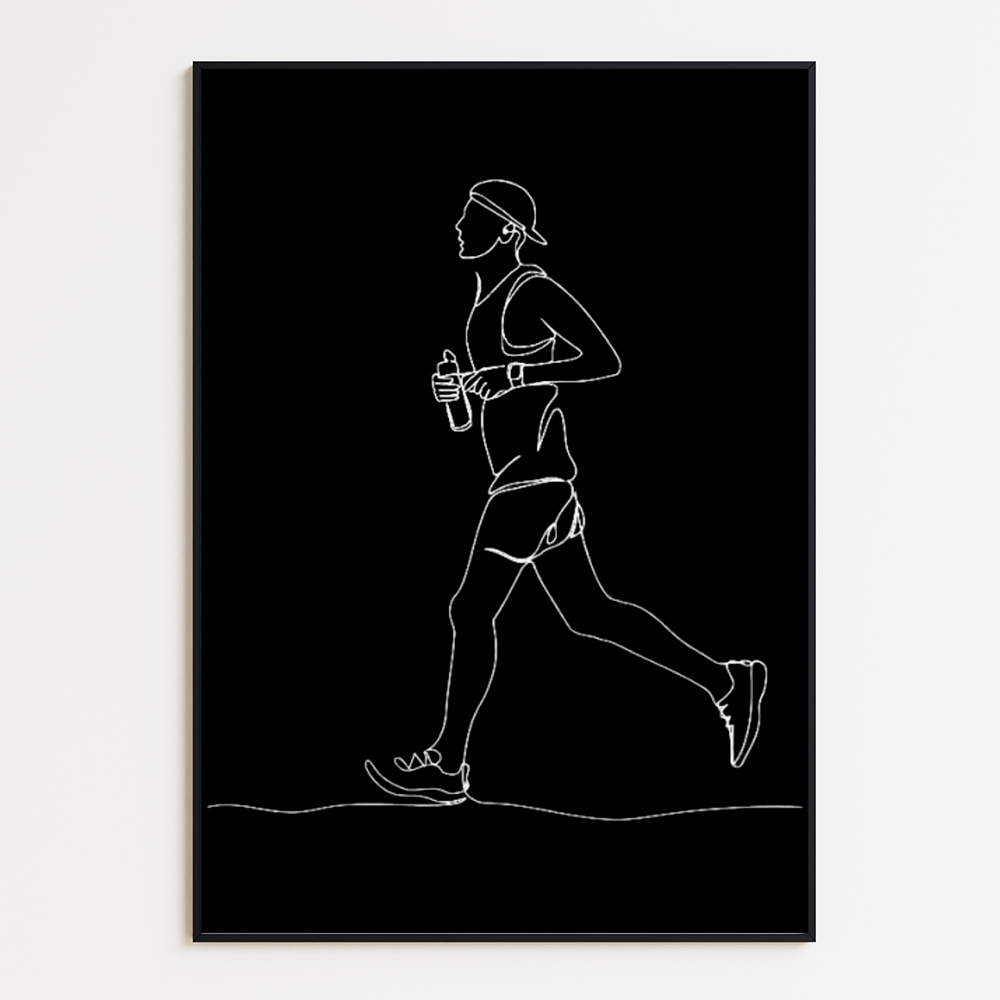 Lijnen - Man die aan het Joggen is