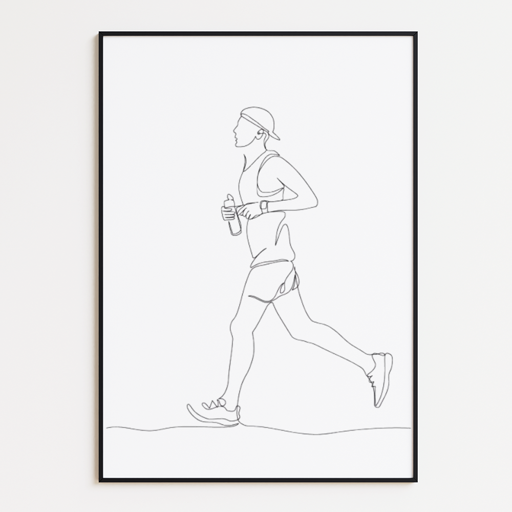 Lijnen - Man die aan het Joggen is